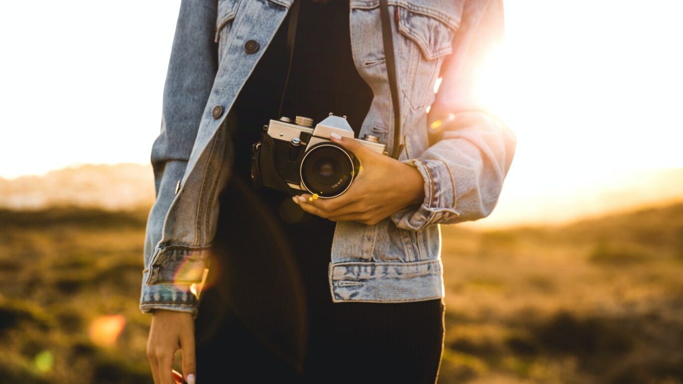 Woman Taking Picture Outdoors